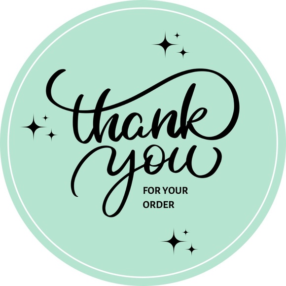 50 Blue Thank You Sticker Labels Per Order - Picture 4 of 9